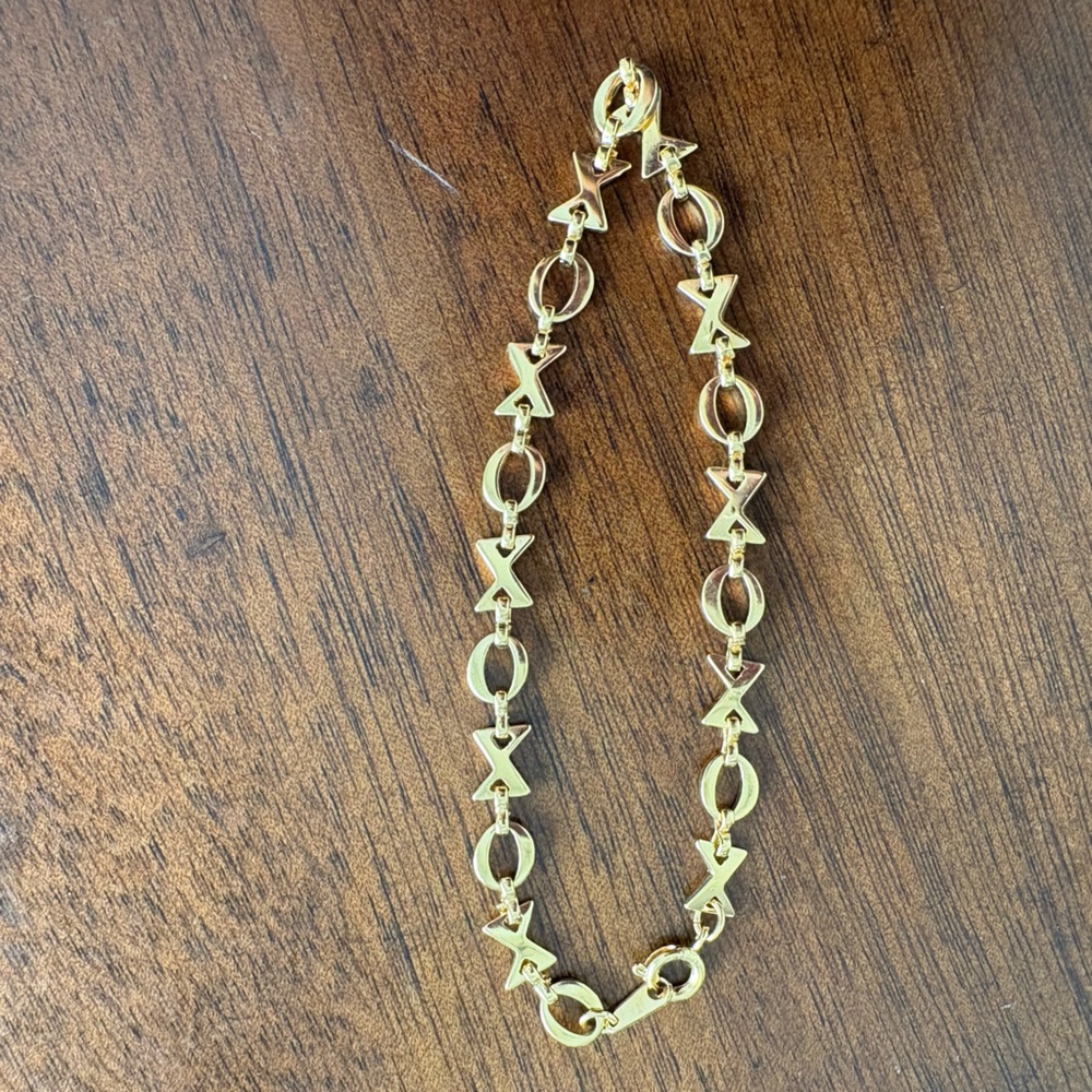 Source Unknown Gold Geometric Bracelet - image 1